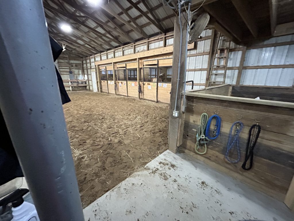 New concrete poured and set for Boots to Grasses barn.